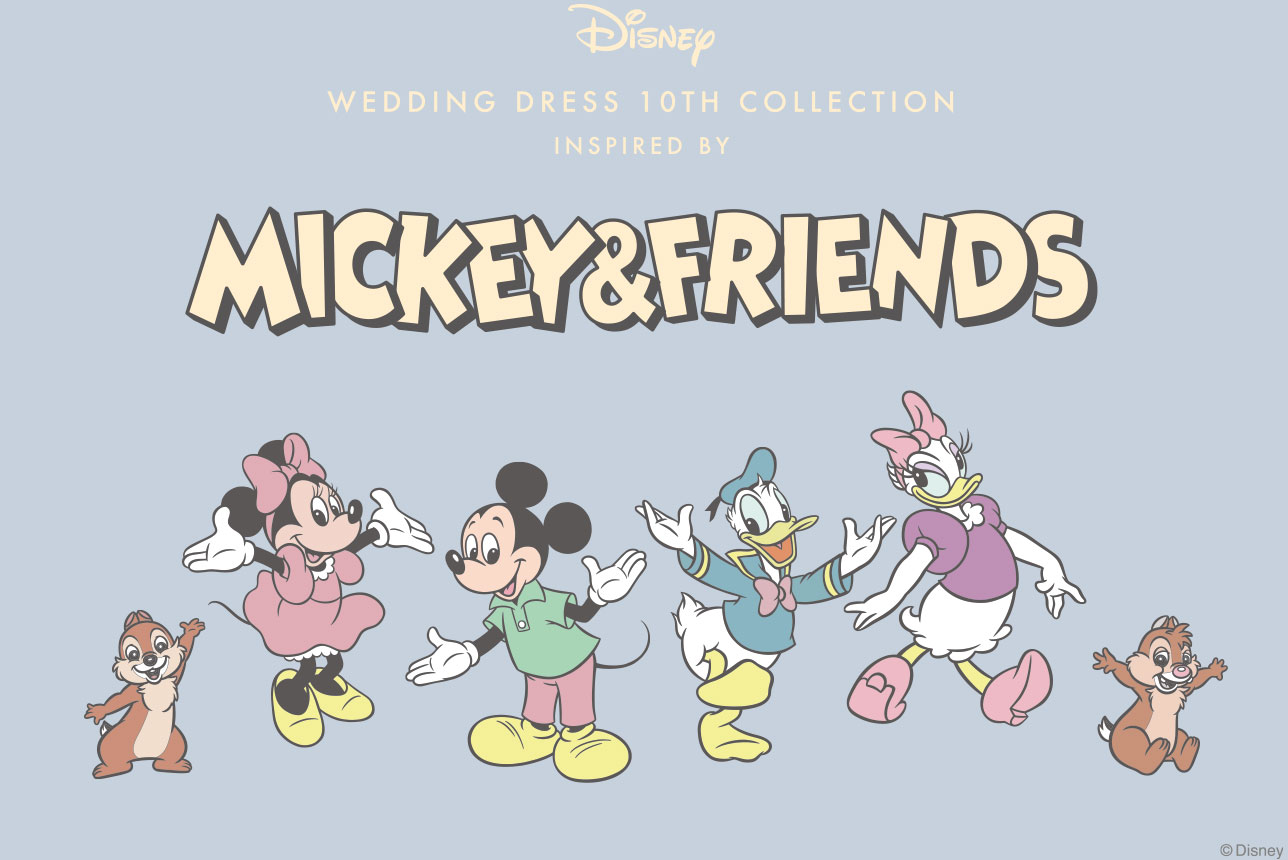 disney wedding dress 10th collection inspired by MICKEY&FRIENDS